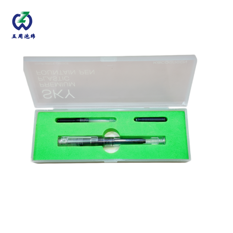 綠色鋼筆套裝 EVA 內(nèi)襯：分類收納的文具禮盒方案
